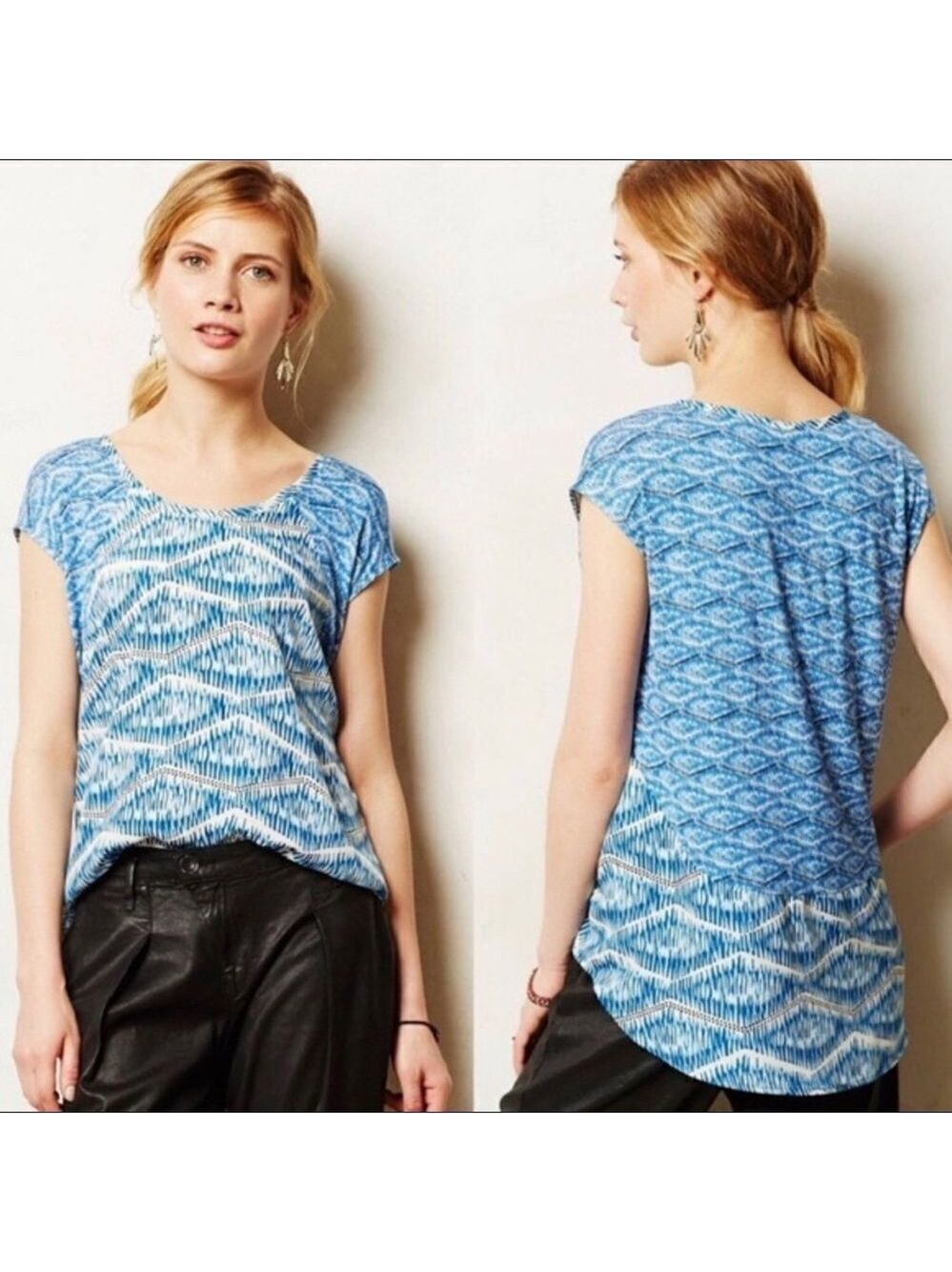 Anthropologie Akemi + Kin Meuse Watercolor Top
